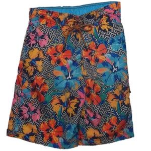Broken Threads Men's Hibiscus Swim Board Shorts